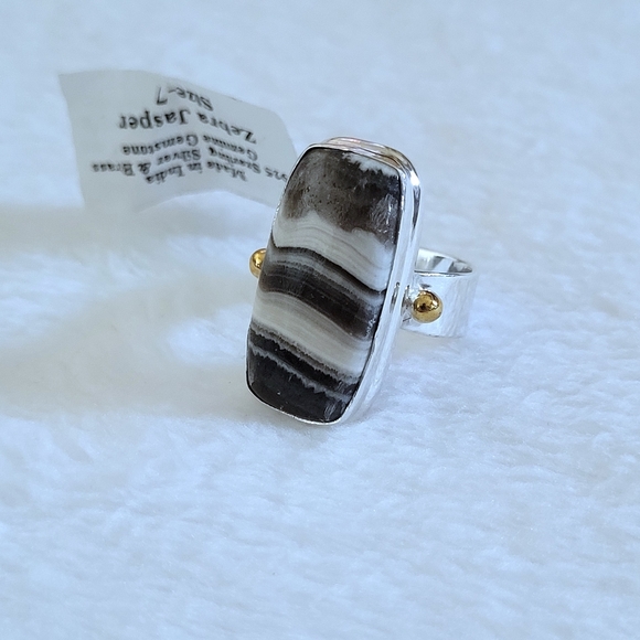 ✨️HP✨️ Shivam Zebra🦓 Jasper Statement Ring💍 - NWT - Picture 16 of 16
